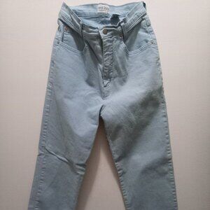 French Dressing brand powder blue jeans, made in Canada